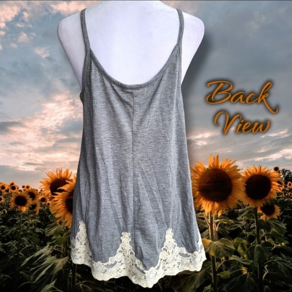 Rewind Gray Knee Length Tank Top Dress Size Large (NWT) - Picture 2 of 10